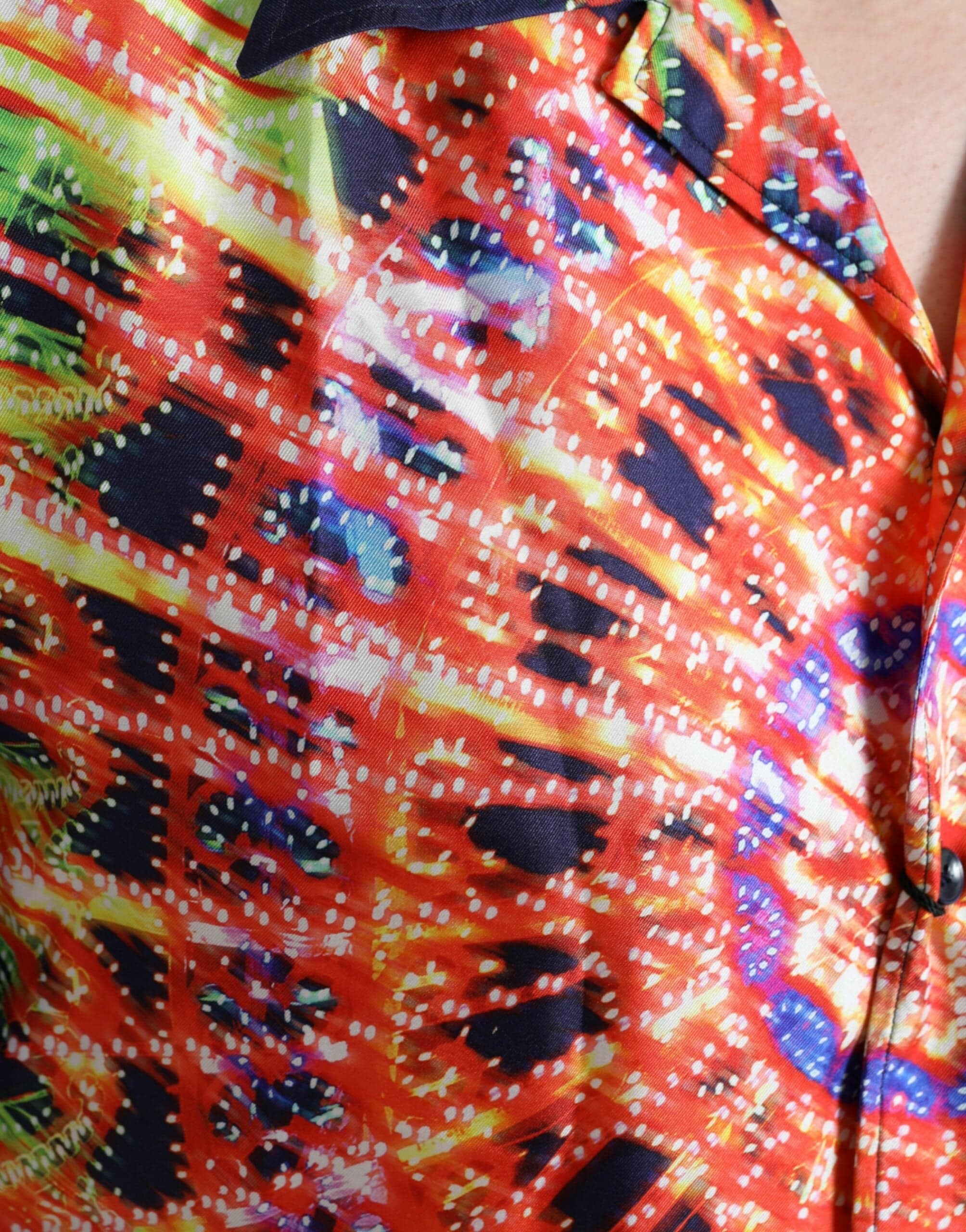 Dolce & Gabbana Multicolor Luminarie Silk Casual Shirt - ACCEXO
