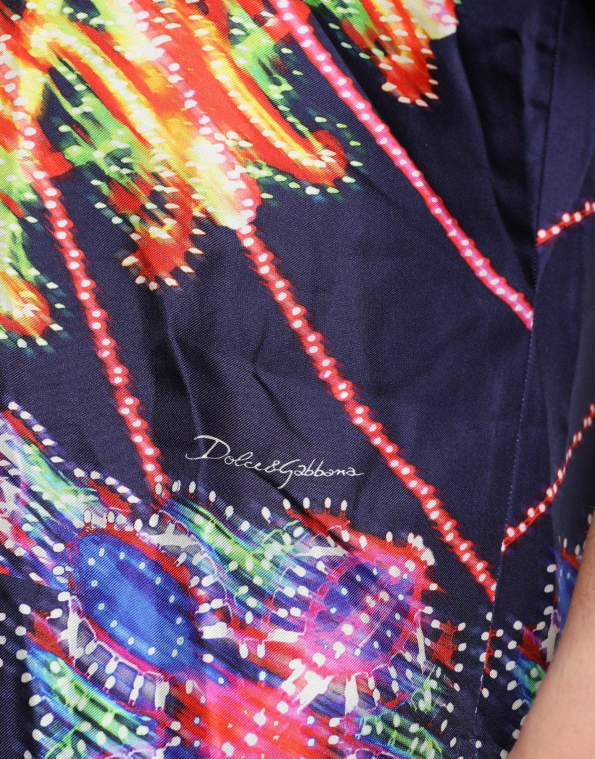 Dolce & Gabbana Multicolor Luminarie Silk Casual Shirt - ACCEXO