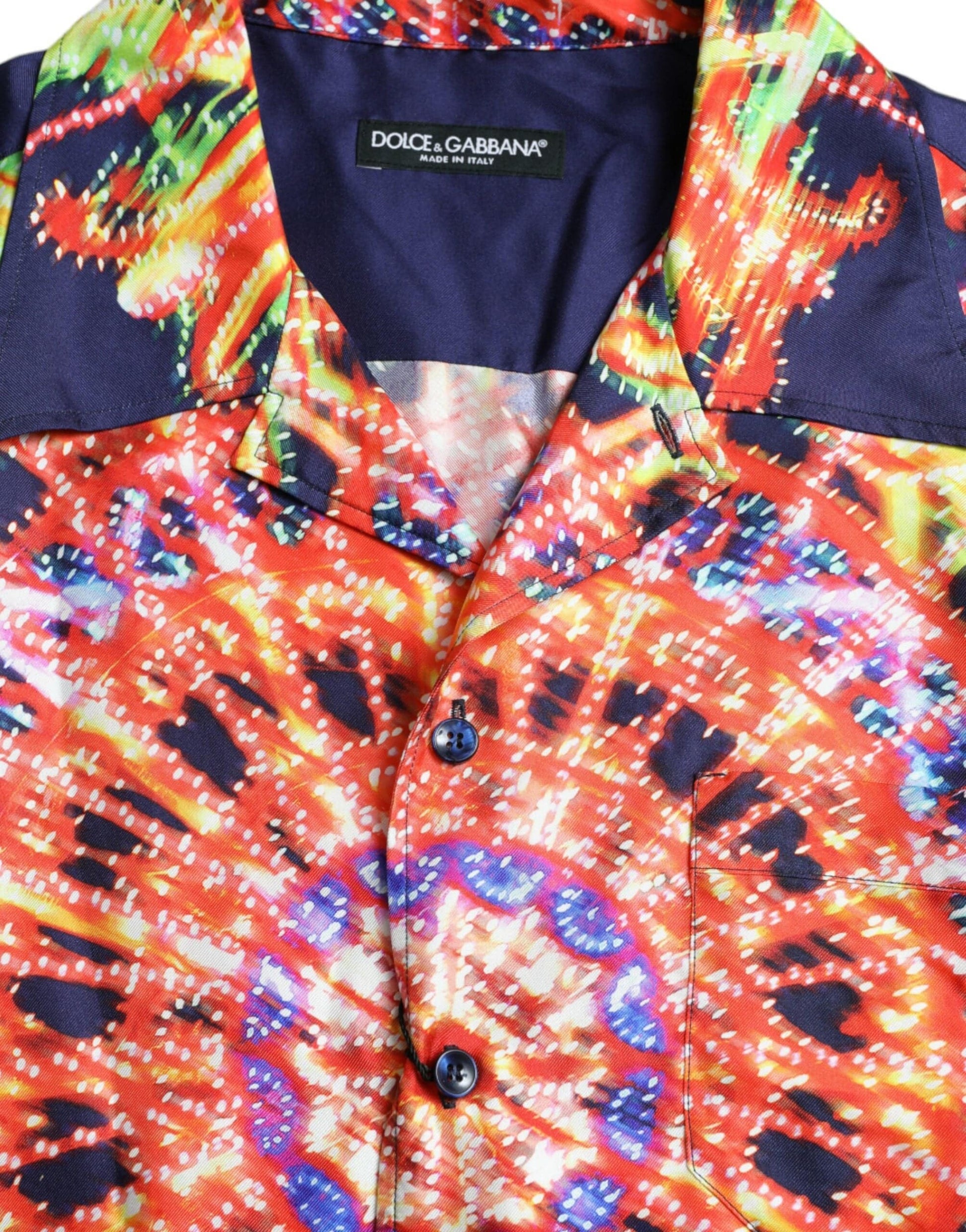 Dolce & Gabbana Multicolor Luminarie Silk Casual Shirt - ACCEXO