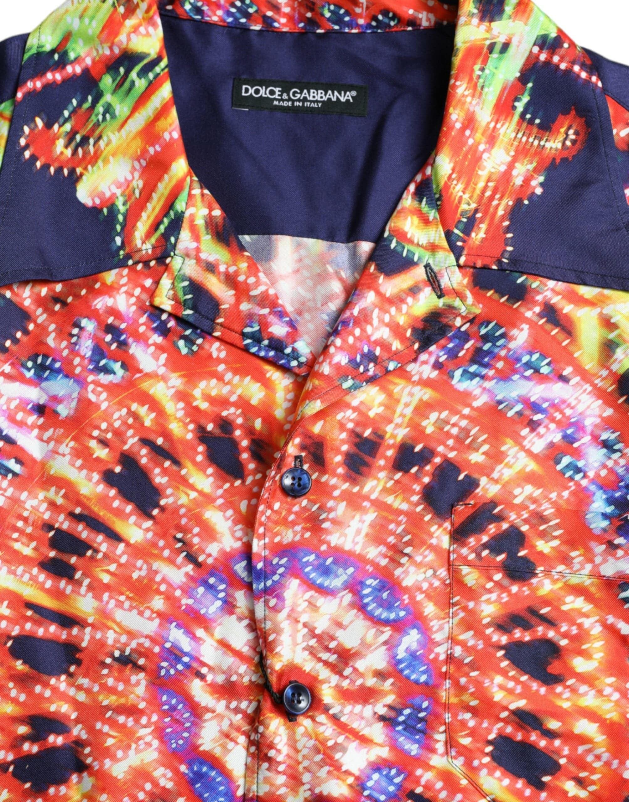 Dolce & Gabbana Multicolor Luminarie Silk Casual Shirt - ACCEXO