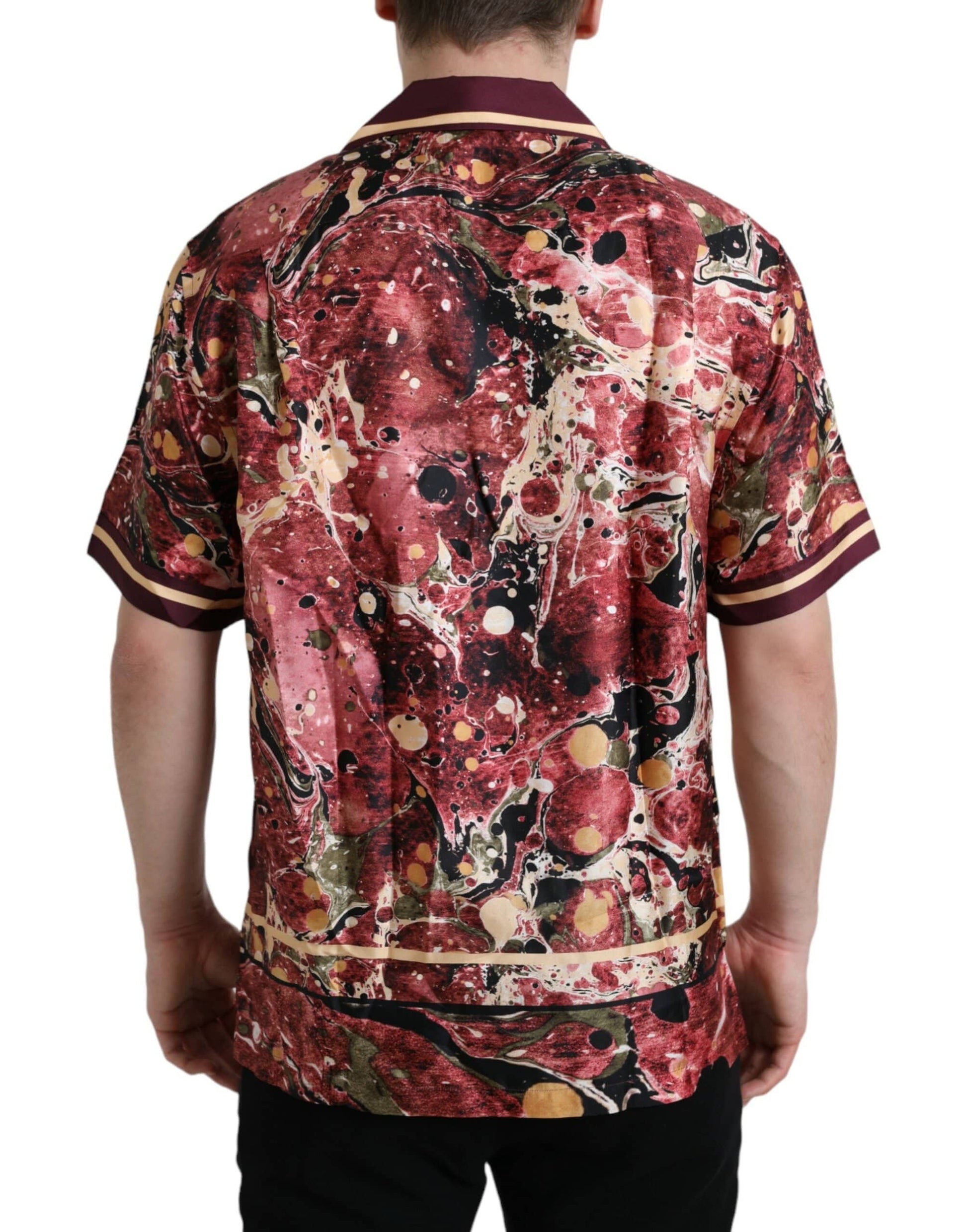 Dolce & Gabbana Multicolor Button Down Silk Shirt - ACCEXO