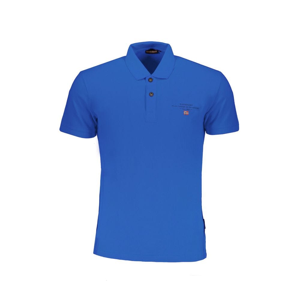 Napapijri Blue Cotton Polo Shirt - ACCEXO