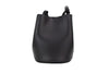 Burberry Lorne Small Black Haymarket Check Pebble Leather Bucket Handbag Purse