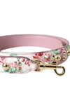 Dolce & Gabbana Pink Floral Handbag Accessory Shoulder Strap