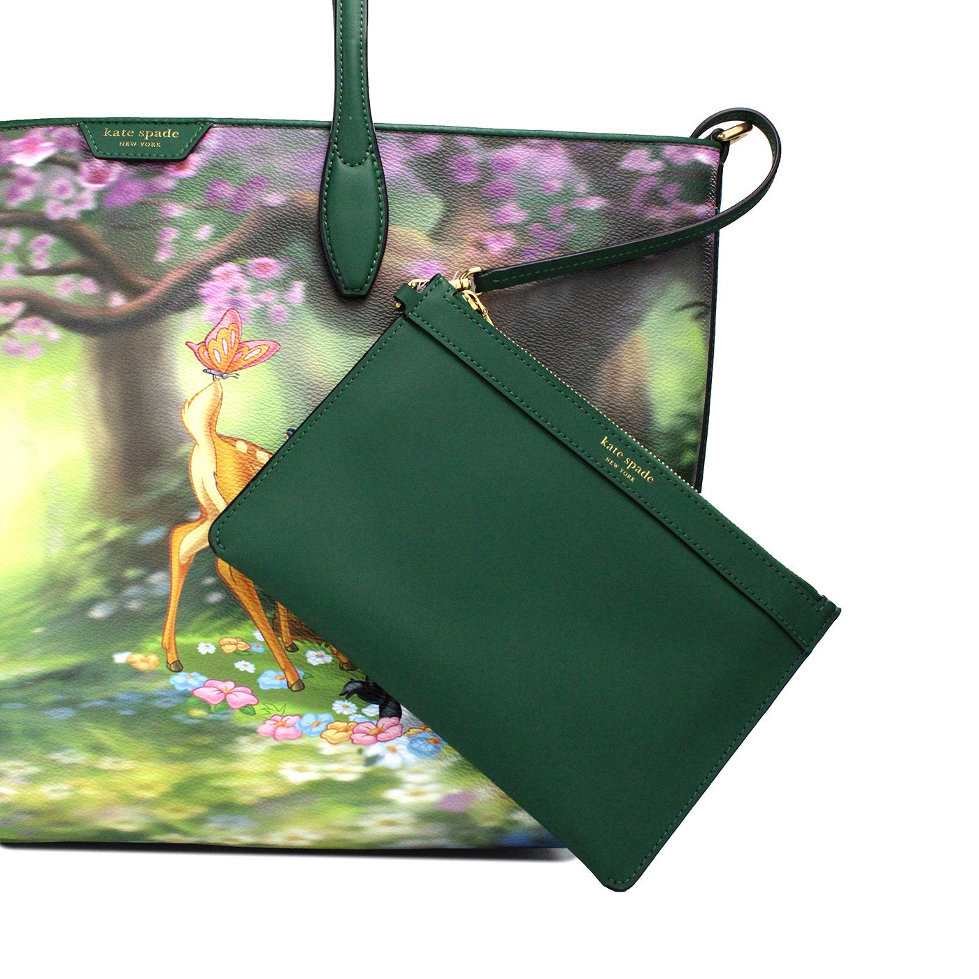 Kate Spade Disney Sutton Bambi Coated Canvas Shoulder Tote Handbag Purse - ACCEXO