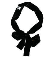 Dolce & Gabbana Black Viscose Wide Waist Women Belt - ACCEXO