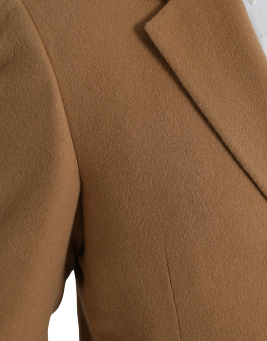 Prada Brown Cashmere 2 Piece Single Breasted Suit