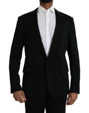 Dolce & Gabbana Black Wool Single Breasted Coat Blazer - ACCEXO