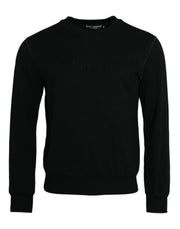 Dolce & Gabbana Black Cotton Long Sleeves Sweatshirt Sweater - ACCEXO