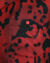 Dolce & Gabbana Red Leopard Silk Button Down Casual Shirt