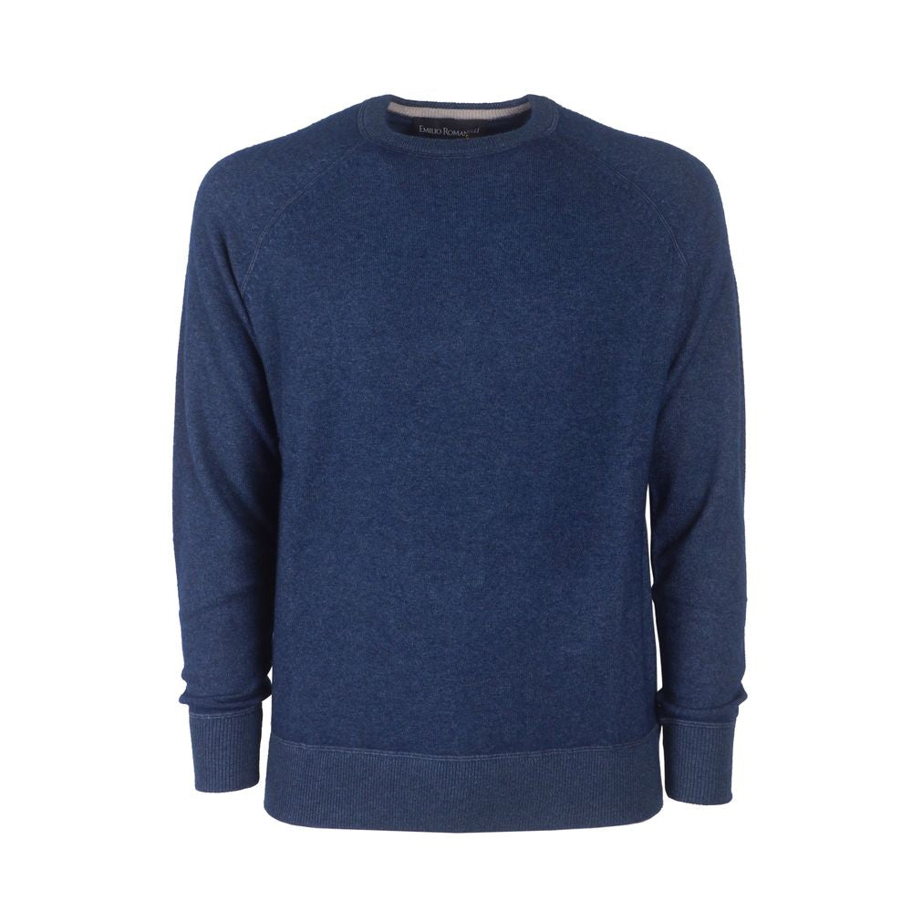 Emilio Romanelli Light Blue Cashmere Men Sweater - ACCEXO