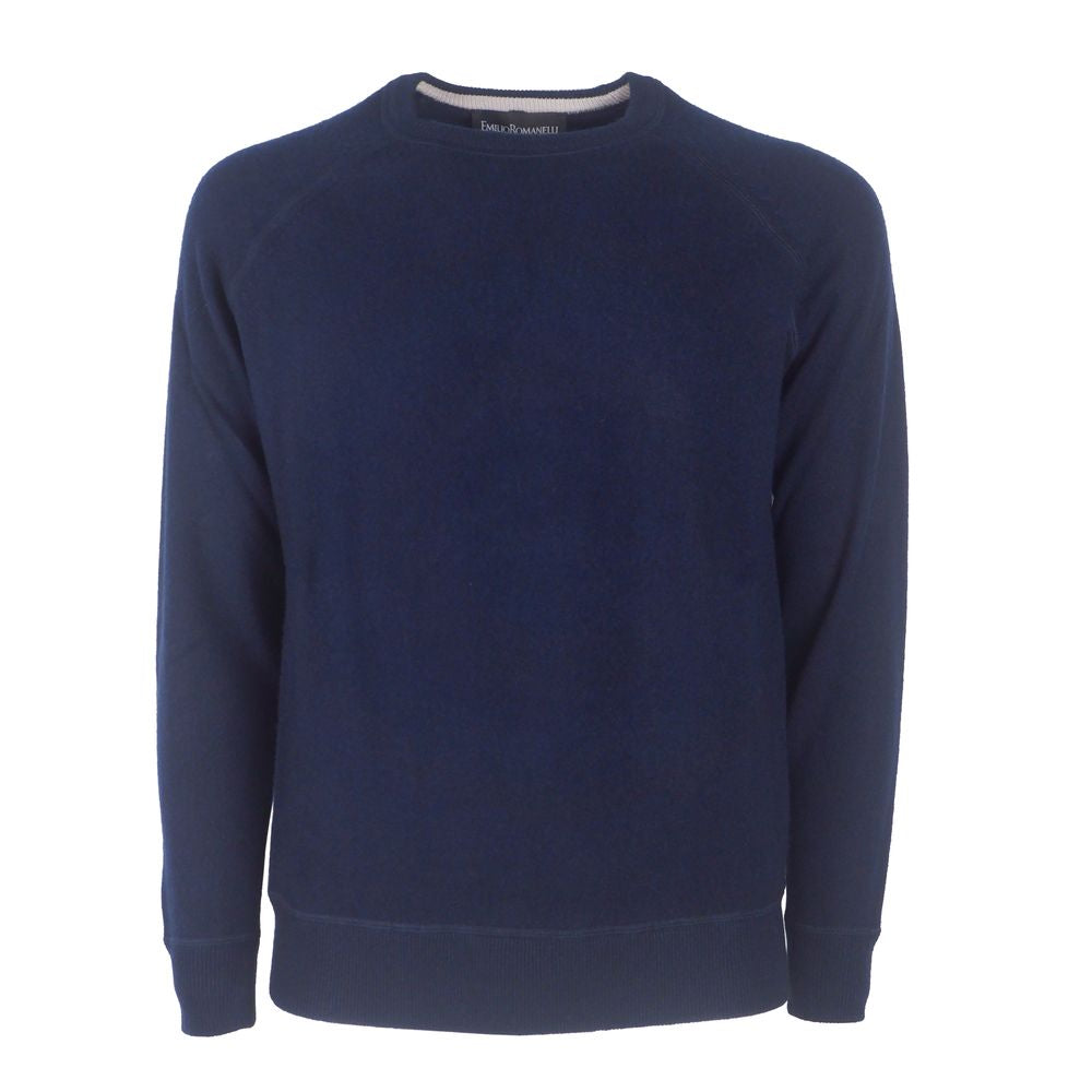 Emilio Romanelli Blue Cashmere Men Sweater - ACCEXO