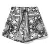 Comme Des Fuckdown Chic Monochrome Palms Cotton Shorts