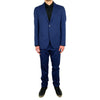 Aquascutum Elegant Blue Wool Blend Two-Piece Suit