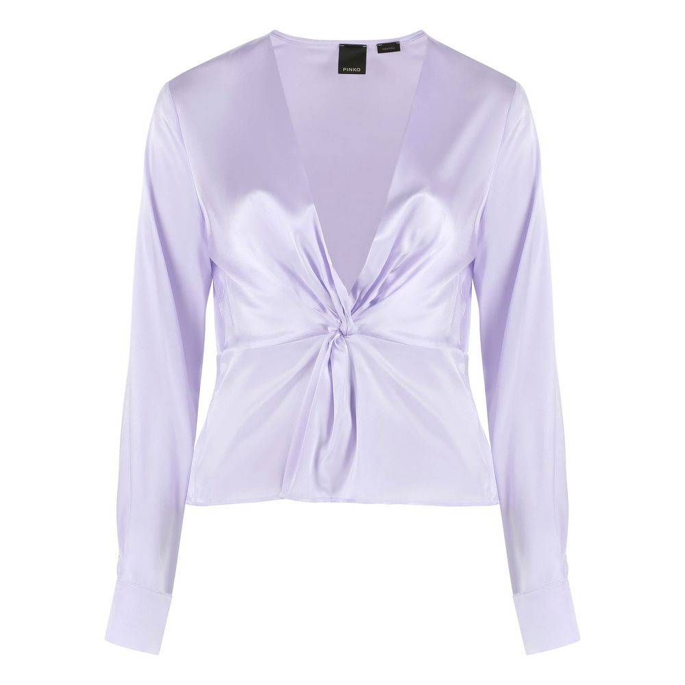 PINKO Lilac Silk Elegance Blouse - ACCEXO