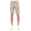 People Of Shibuya Beige Stretch Bermuda Cargo Shorts