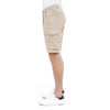 People Of Shibuya Beige Stretch Bermuda Cargo Shorts