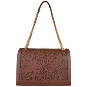 Baldinini Trend Brown Calfskin Women Crossbody Bag - ACCEXO