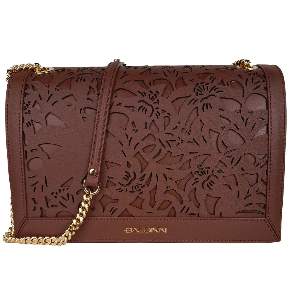 Baldinini Trend Brown Calfskin Women Crossbody Bag - ACCEXO