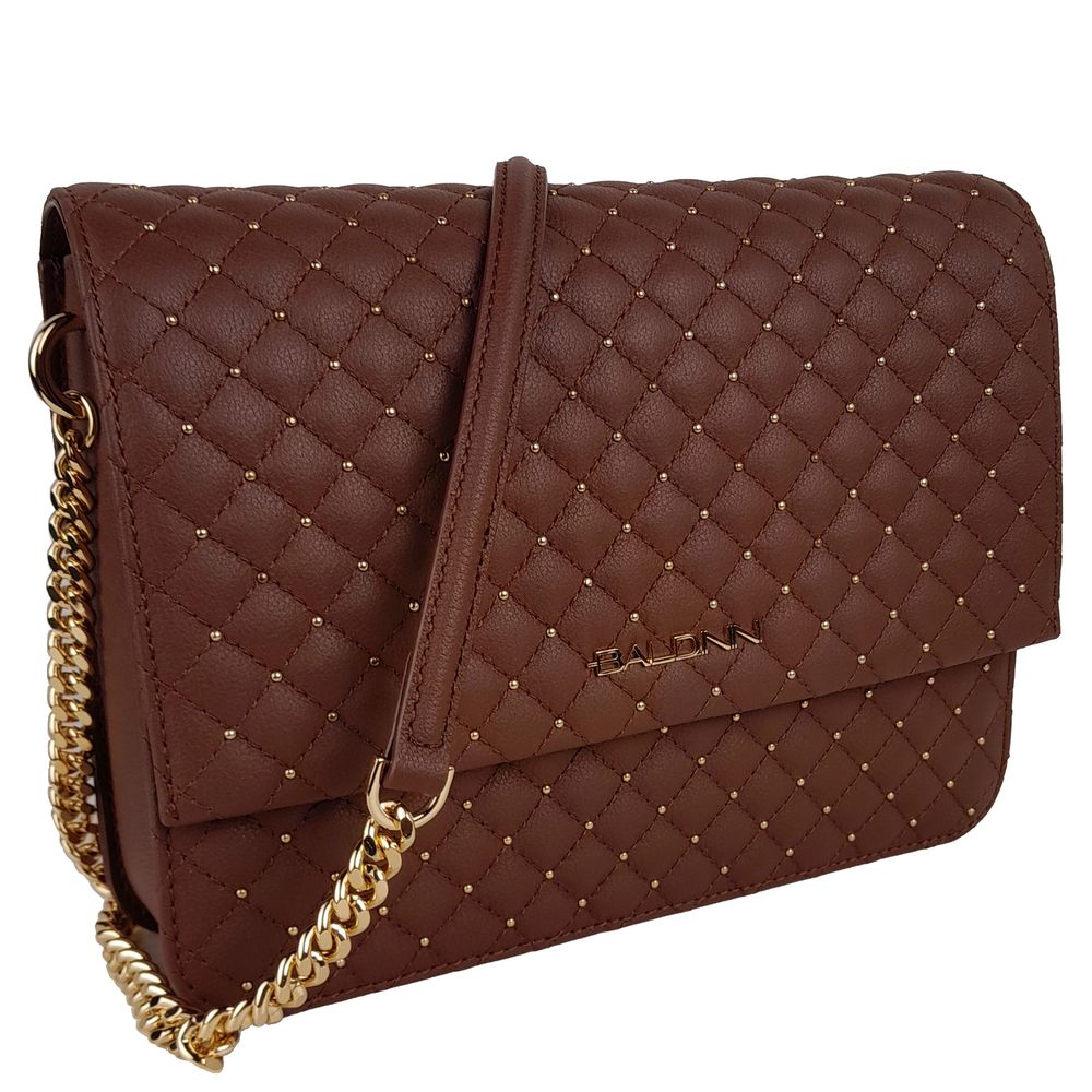Baldinini Trend Brown Calfskin Women Crossbody Bag - ACCEXO