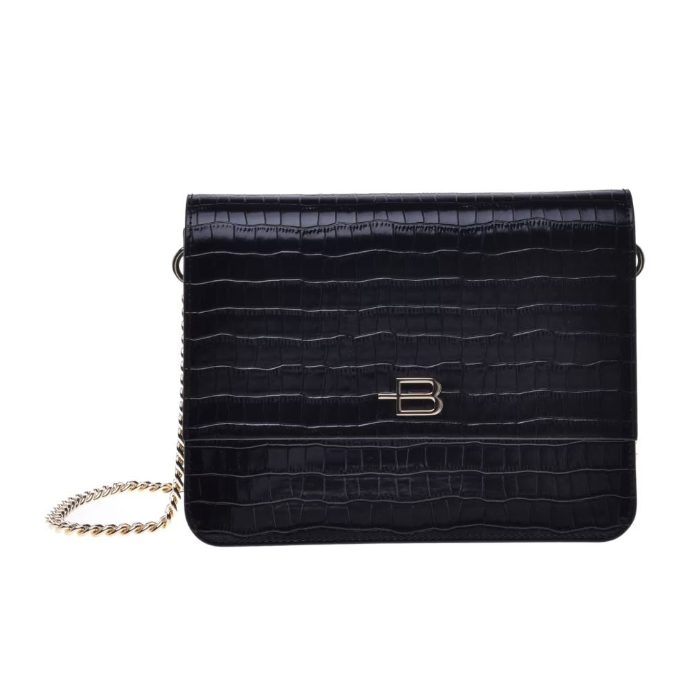 Baldinini Trend Black Calfskin Women Crossbody Bag - ACCEXO