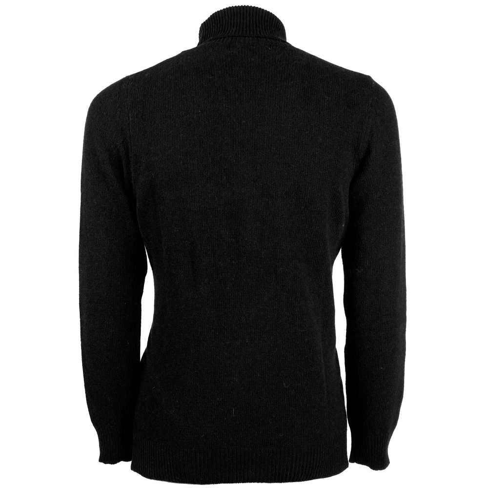Emilio Romanelli Black Cashmere Men Sweater - ACCEXO