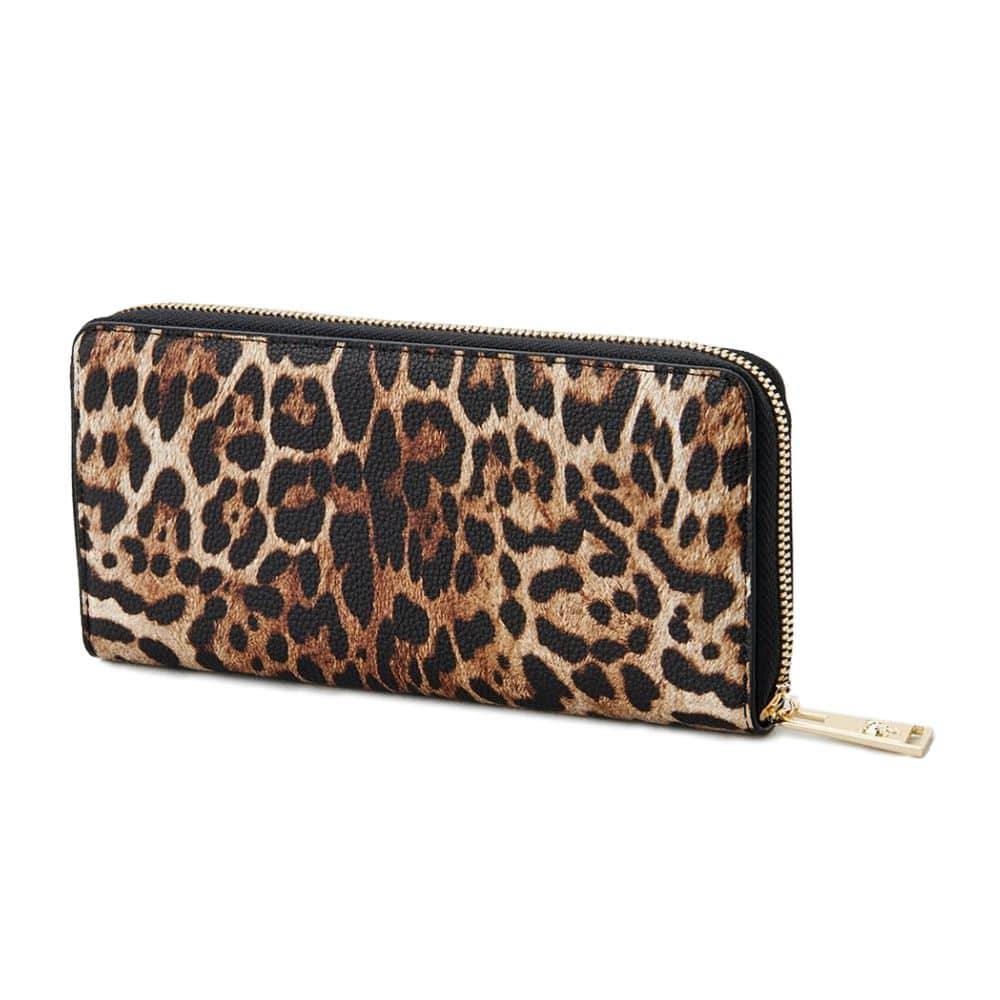 Plein Sport Sleek Designer Zipper Wallet with Gold Accents - ACCEXO
