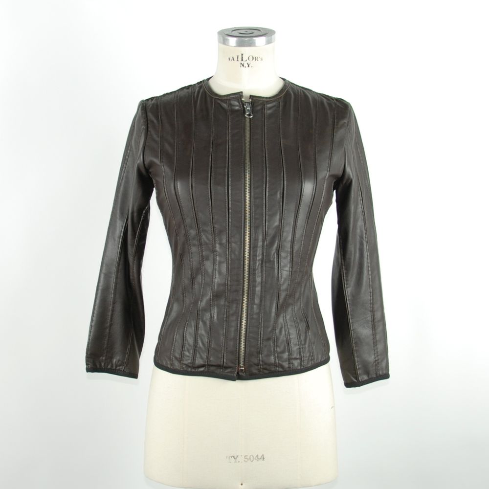 Emilio Romanelli Black Leather Women Jacket - ACCEXO