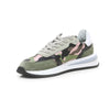 Philippe Model Chic Army Suede-Trimmed Fabric Sneakers