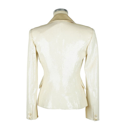 Elisabetta Franchi White Polyester Women Blazer