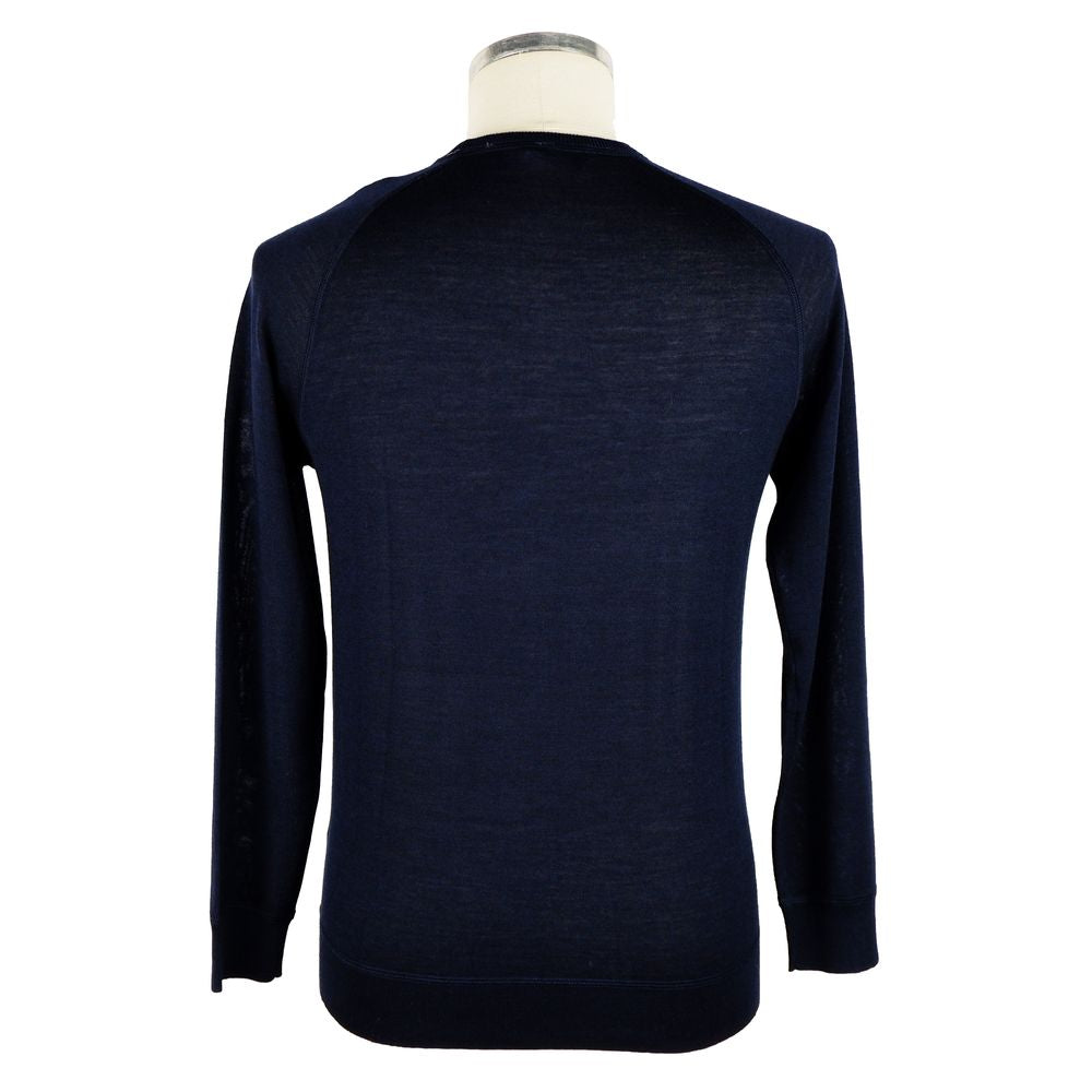 Emilio Romanelli Blue Cashmere Men Sweater - ACCEXO