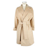 Made in Italy Elegant Beige Wool Women's Coat