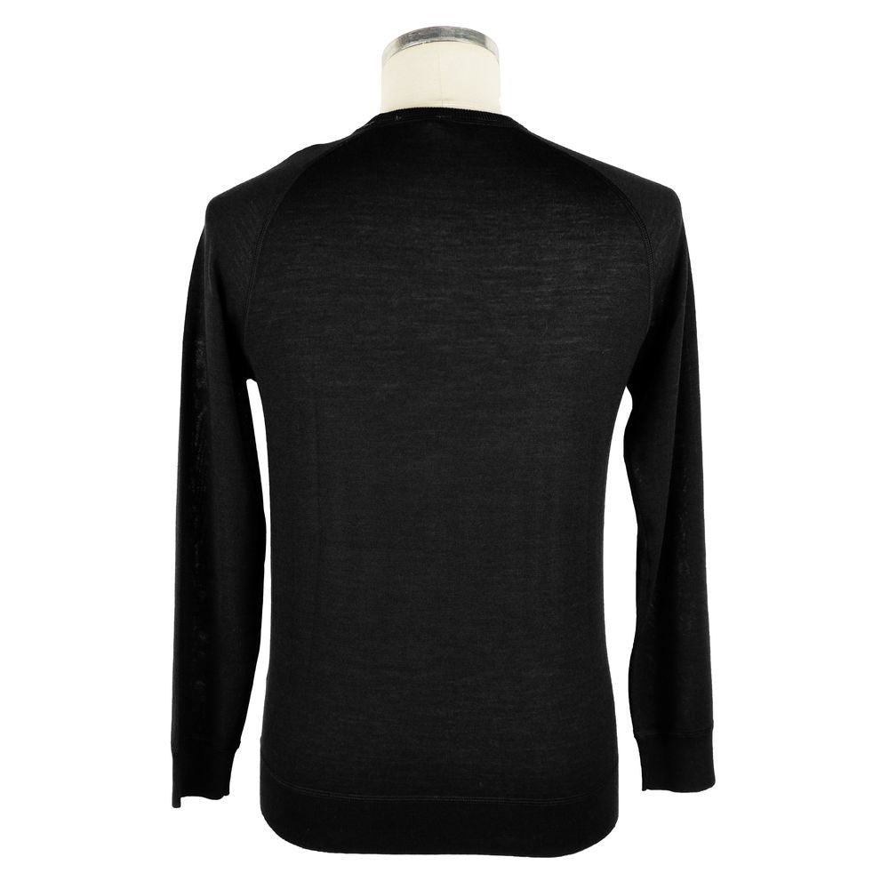 Emilio Romanelli Black Cashmere Men Sweater - ACCEXO