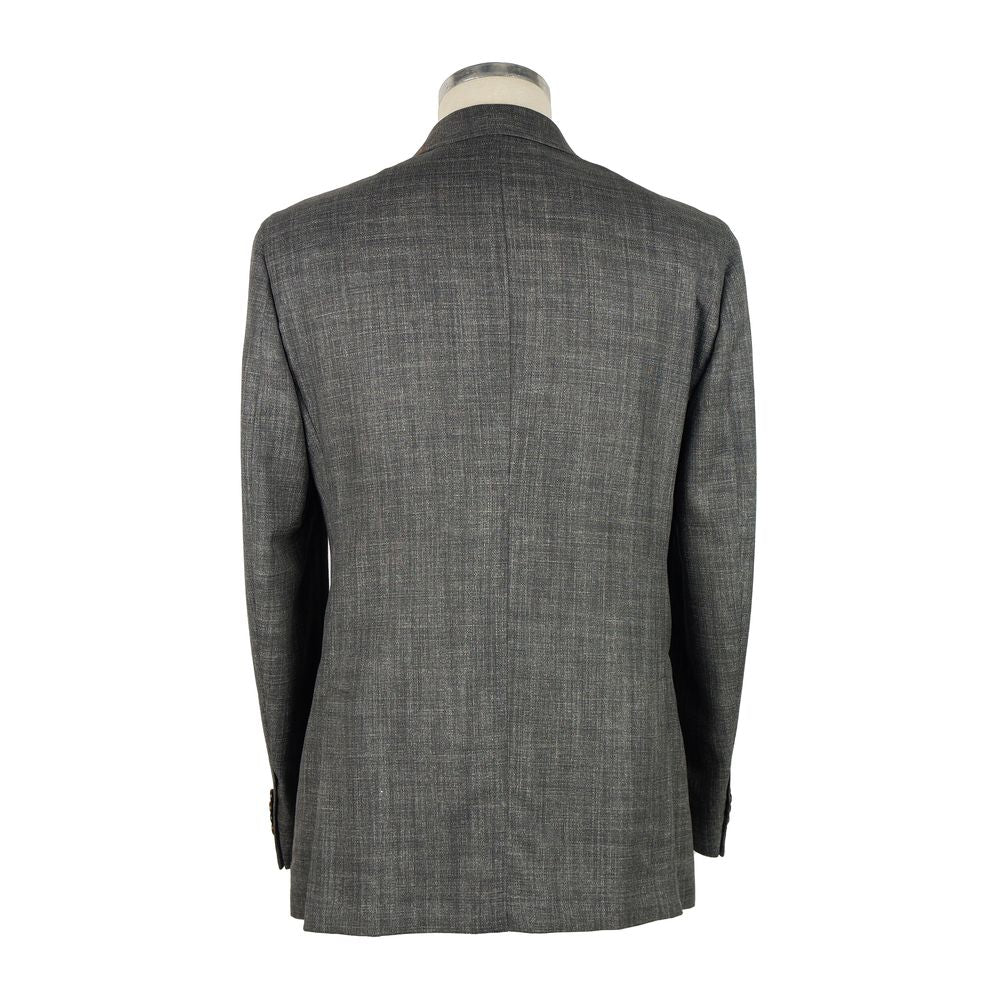 Emilio Romanelli Gray Wool Men's Blazer - ACCEXO