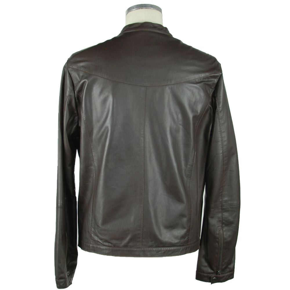 Emilio Romanelli Elegant Leather Jacket - ACCEXO