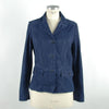 Emilio Romanelli Blue Leather Women Jacket