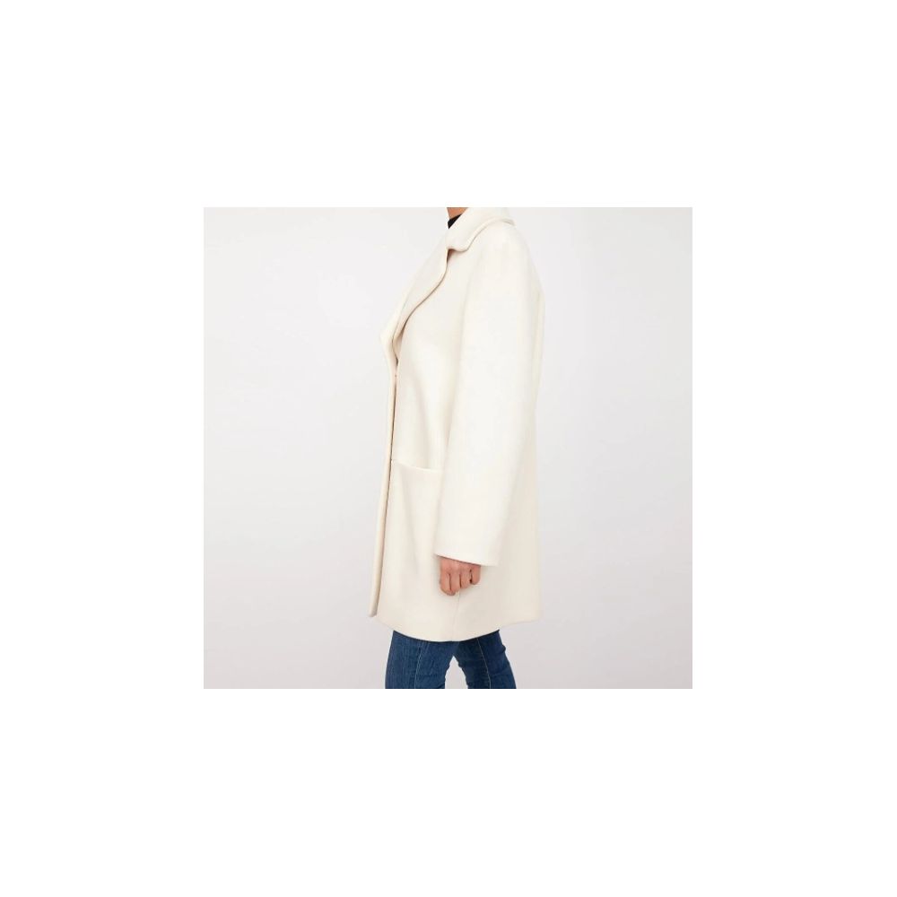 Love Moschino Chic White Winter Elegance Long Coat - ACCEXO