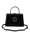 Jimmy Choo Black Leather Top Handle Shoulder Bag