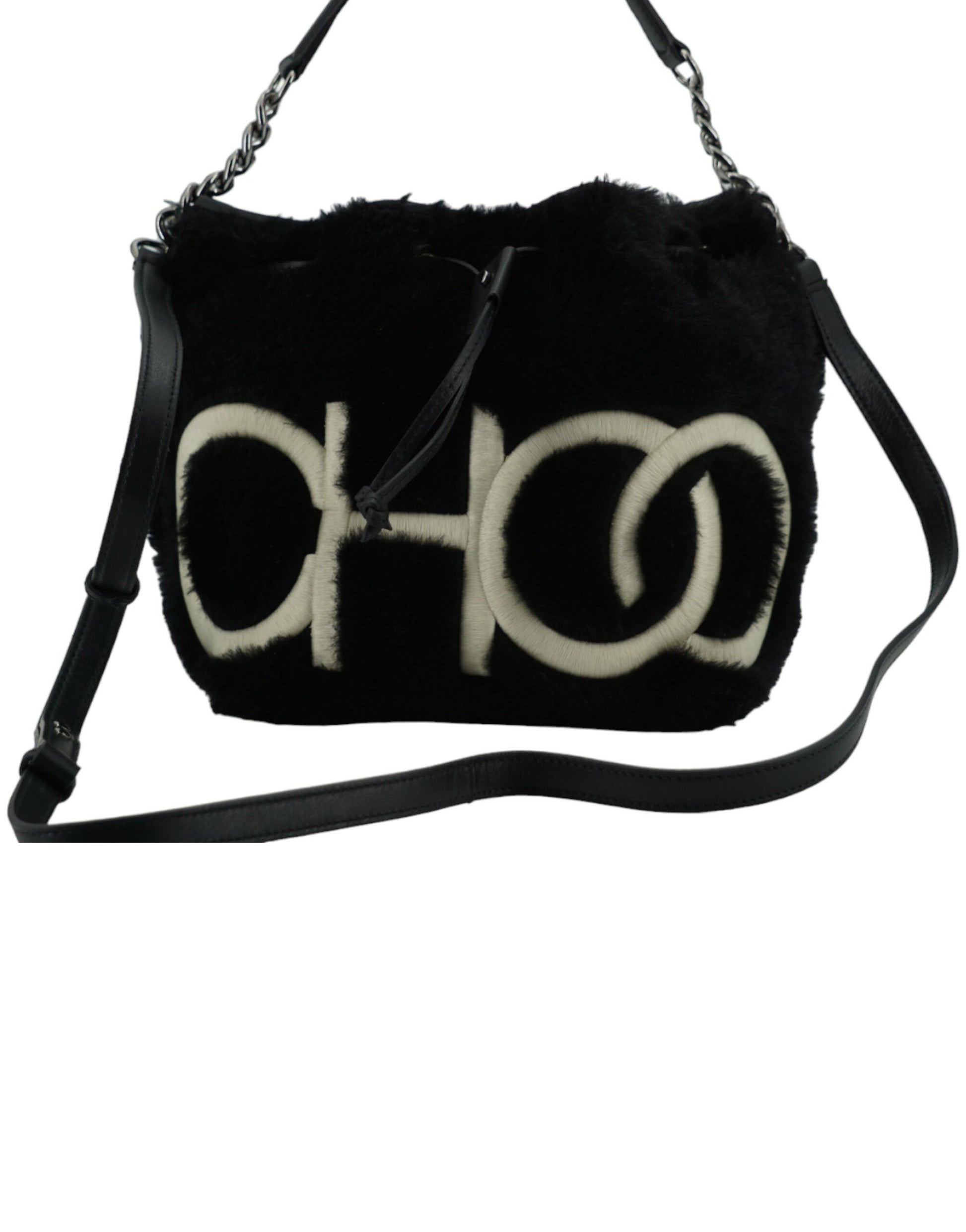 Jimmy Choo Black Leather Top Handle and Shoulder Bag - ACCEXO