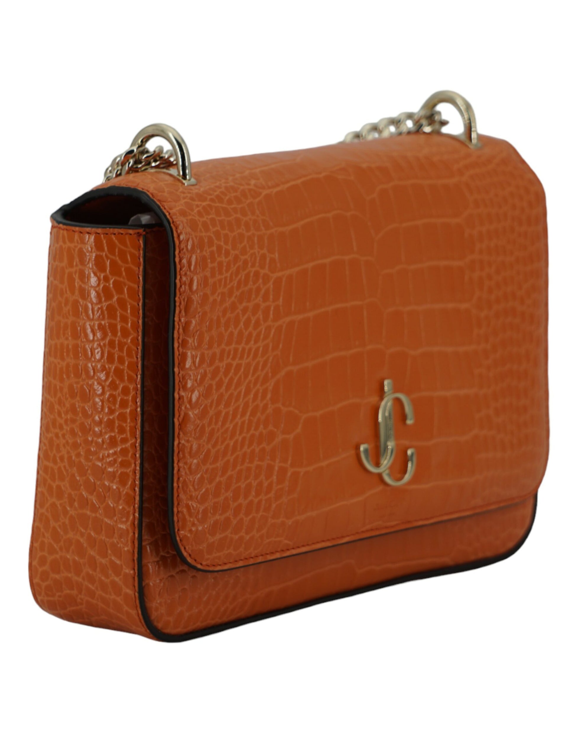 Jimmy Choo Amber Orange Leather Shoulder Bag - ACCEXO