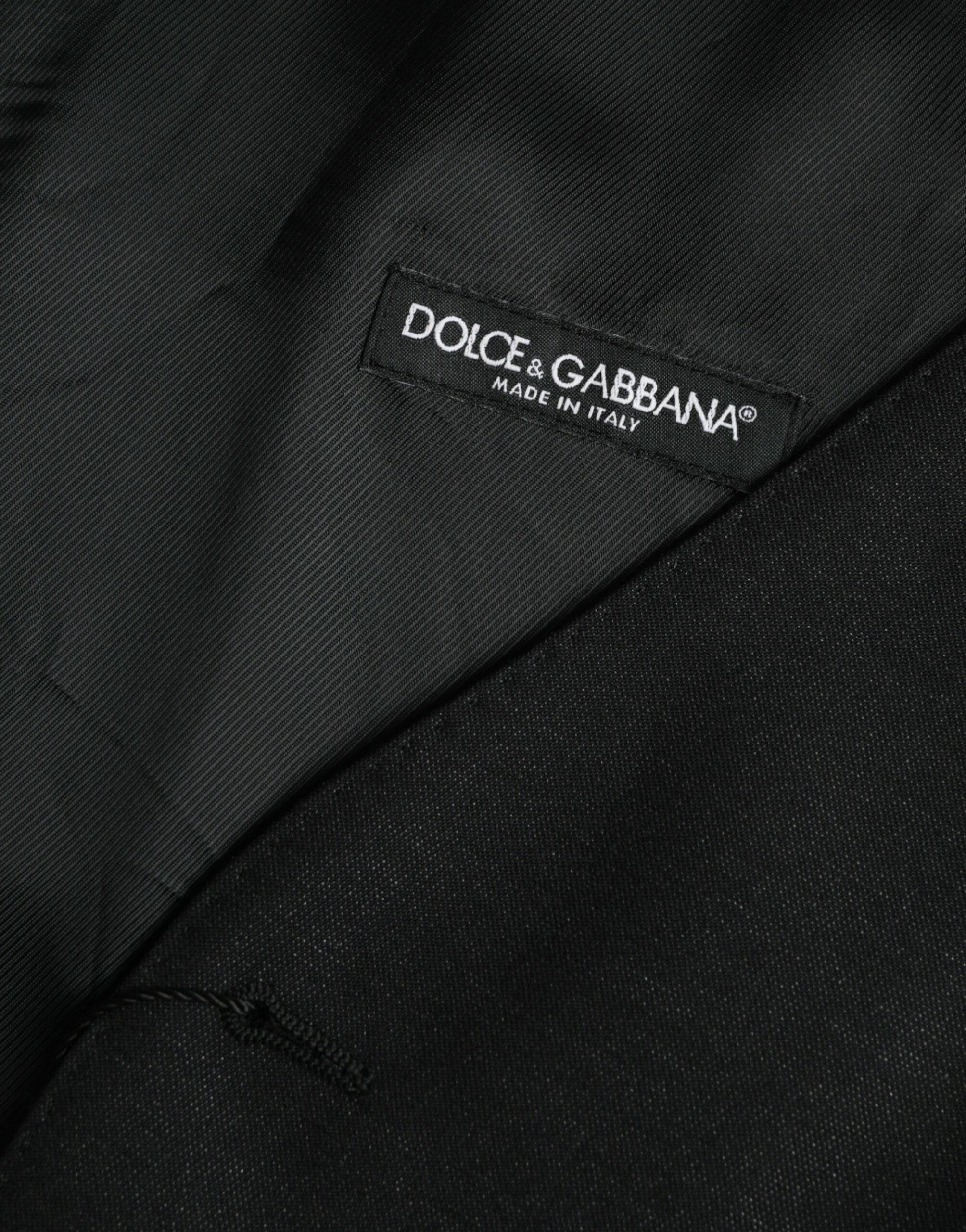 Dolce & Gabbana Black Wool Waistcoat Dress Formal Vest - ACCEXO