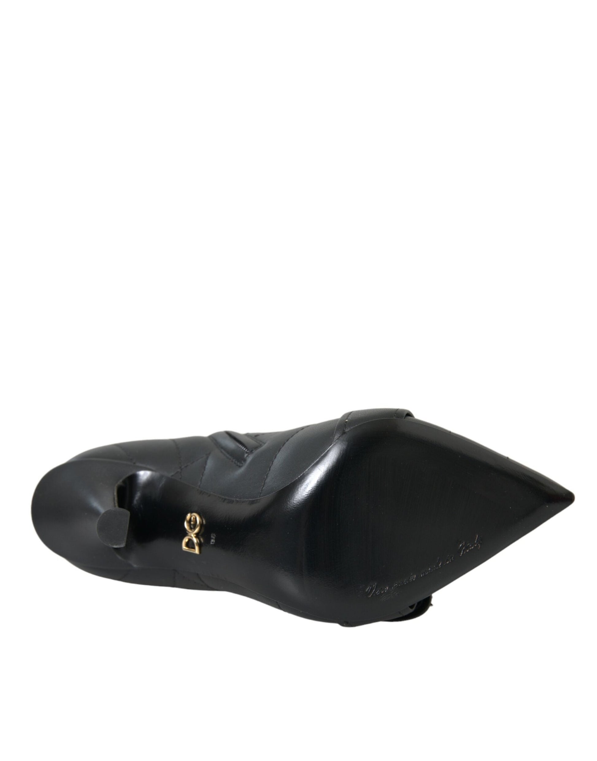 Dolce & Gabbana Black Devotion Quilted Buckled Boots Shoes - ACCEXO