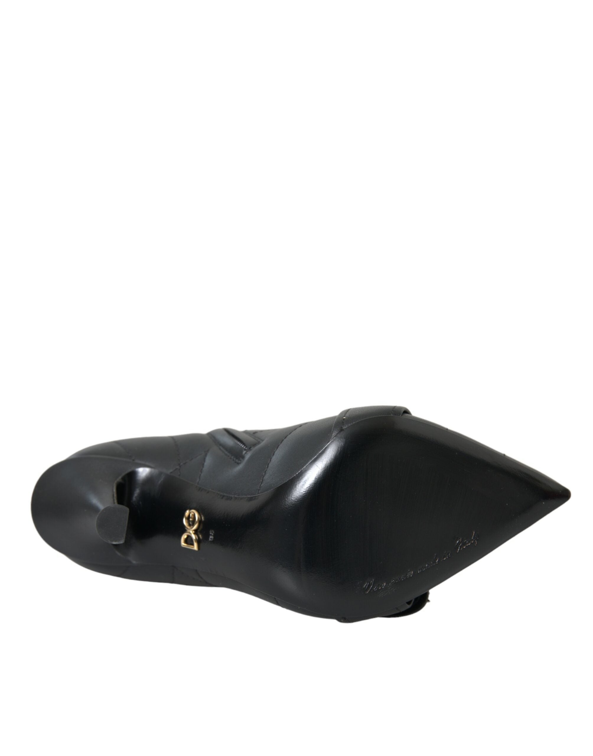 Dolce & Gabbana Black Devotion Quilted Buckled Boots Shoes - ACCEXO