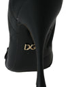 Dolce & Gabbana Black Devotion Quilted Buckled Boots Shoes