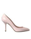 Dolce & Gabbana Light Pink Leather Bellucci Heels Pumps Shoes