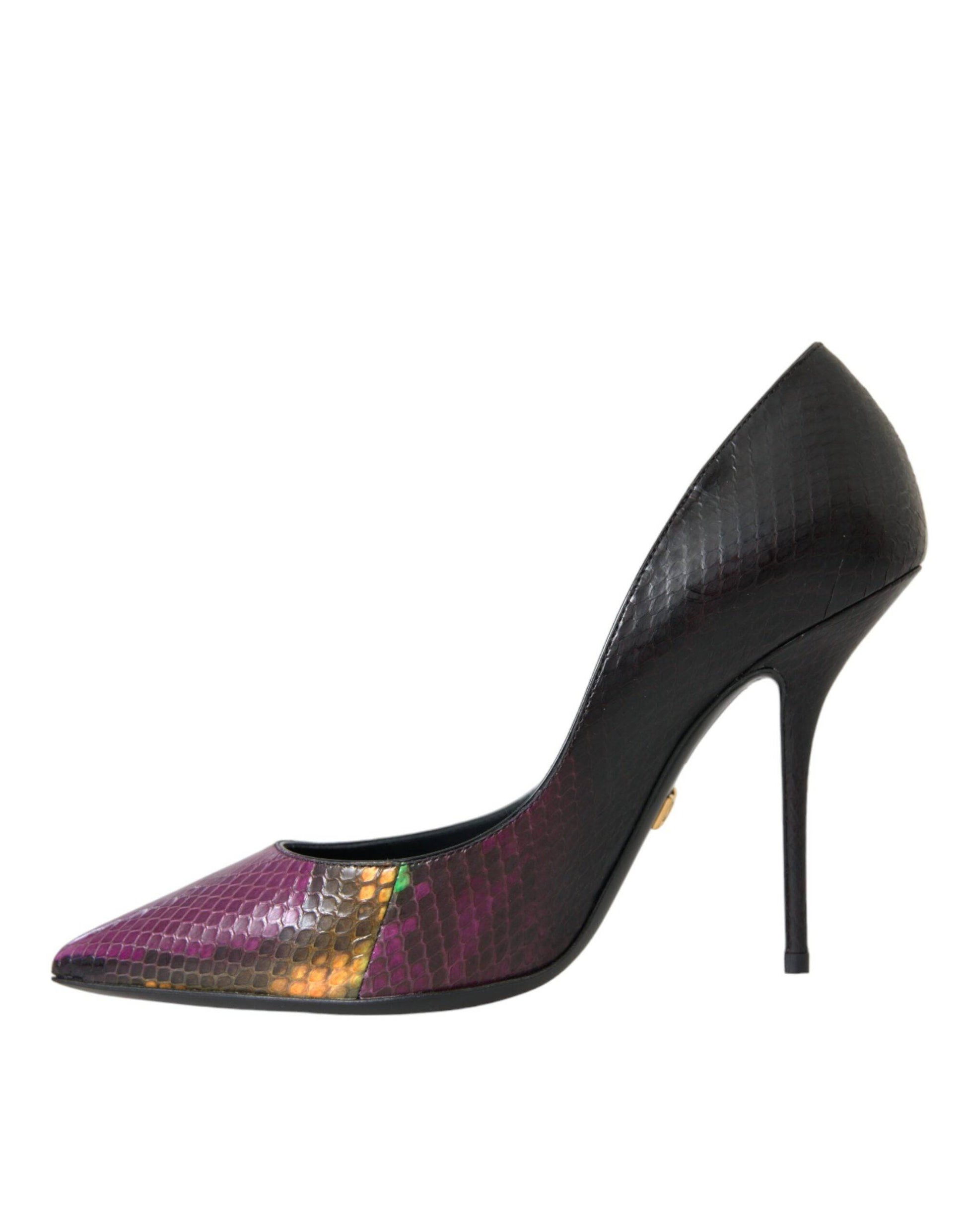 Dolce & Gabbana Multicolor Exotic Leather Heels Pumps Shoes - ACCEXO