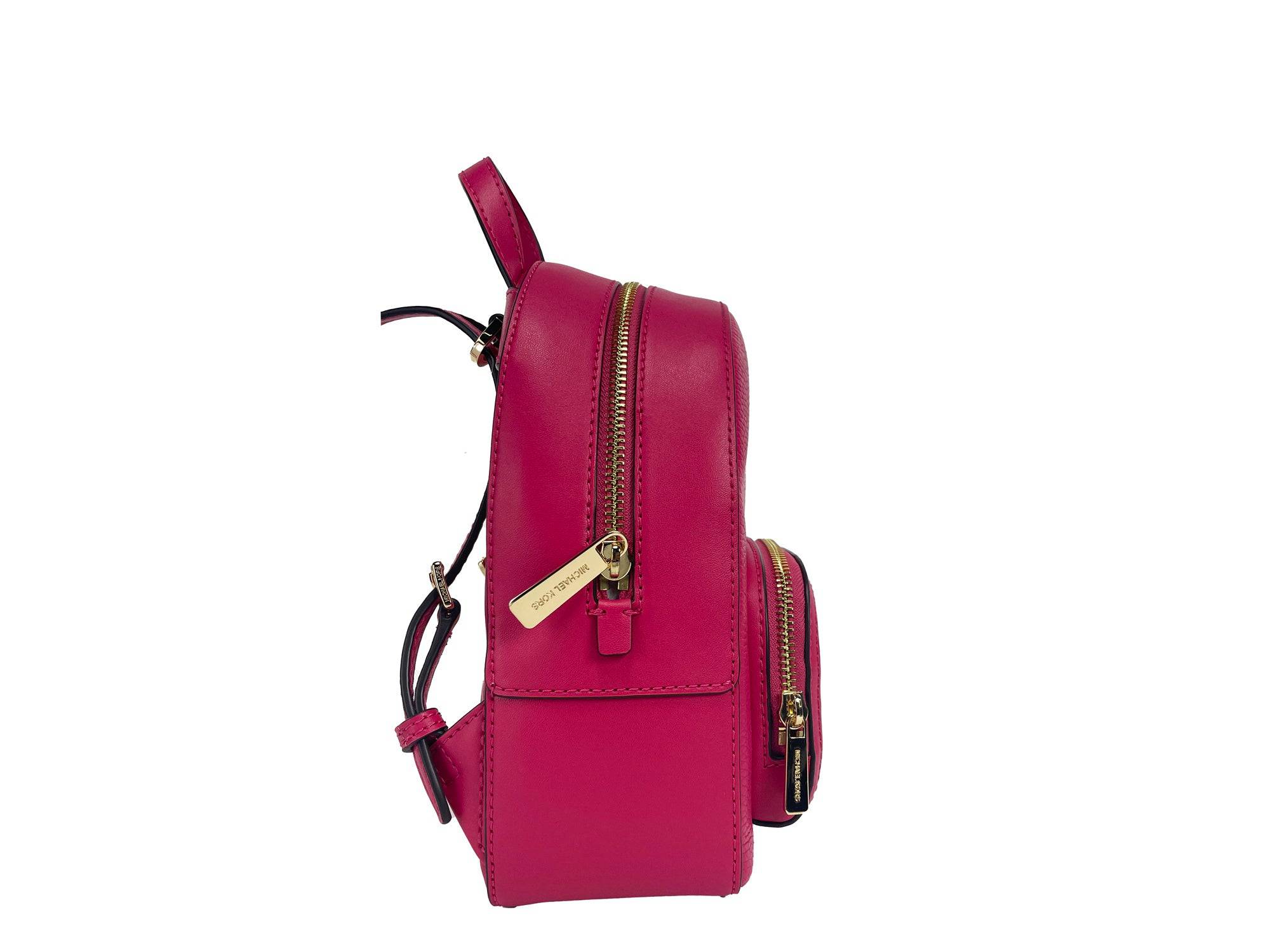Michael Kors Jaycee Mini XS Pebbled Leather Zip Pocket Backpack Bag - ACCEXO
