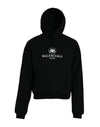 Balenciaga Black Cotton Logo Hooded Pullover Sweatshirt Sweater