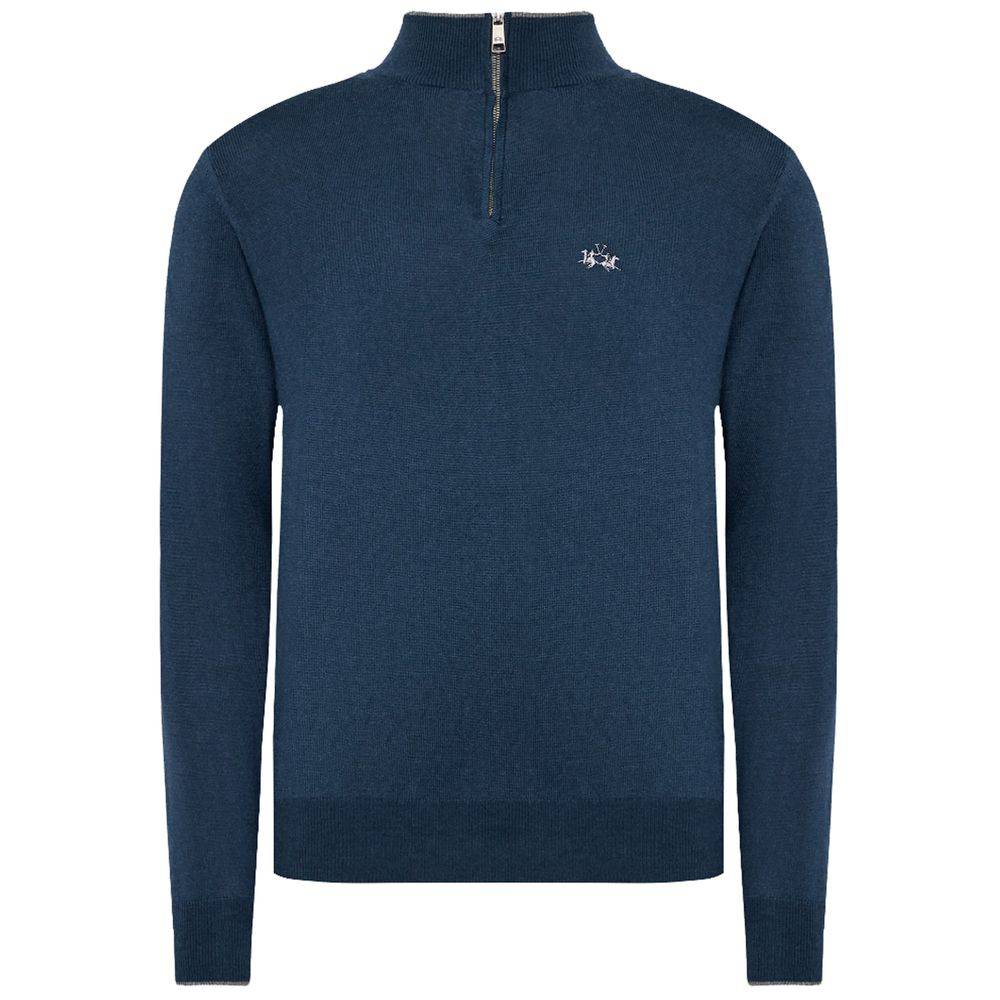 La Martina Blue Acrylic Sweater - ACCEXO