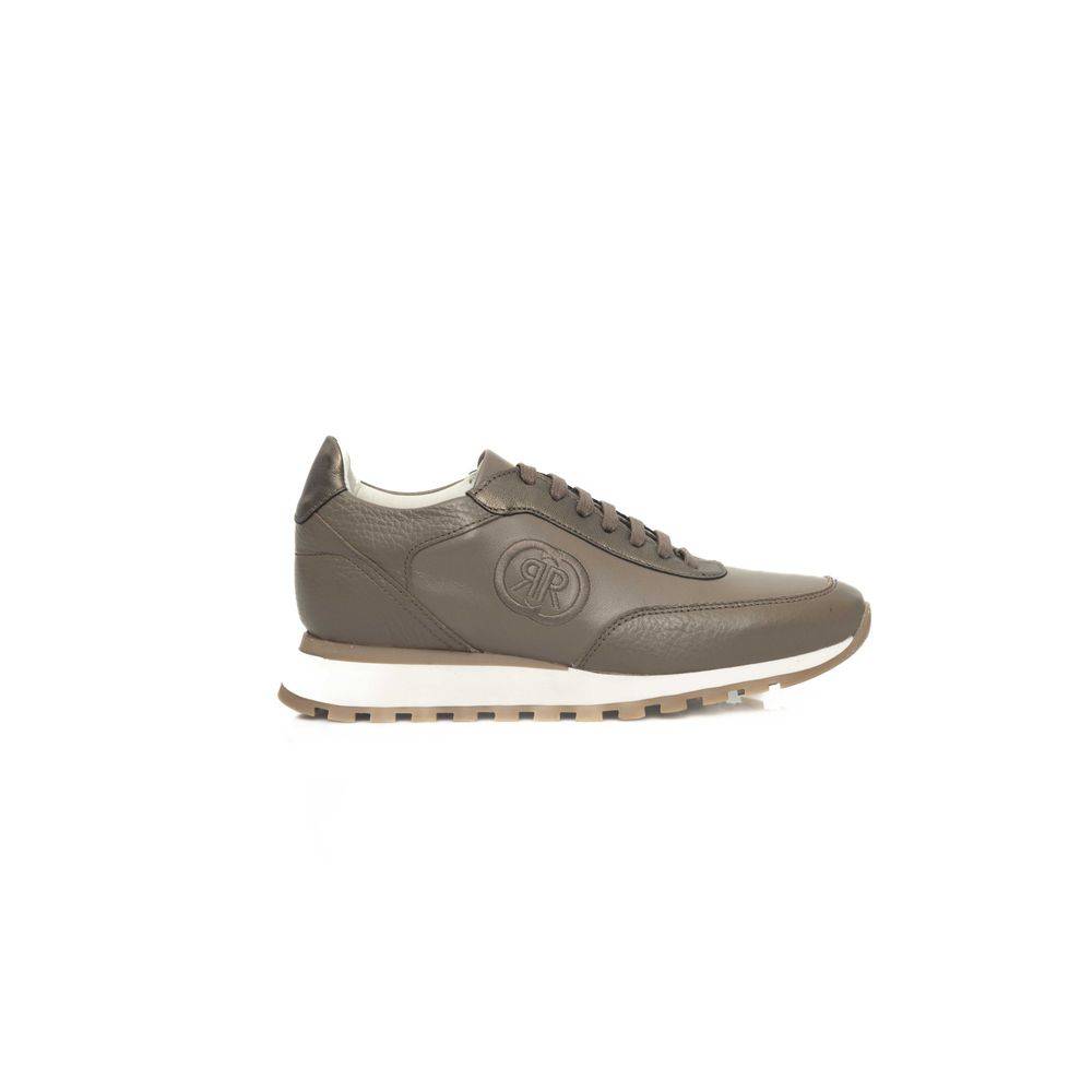 Cerruti 1881 Beige Leather Women Sneaker - ACCEXO